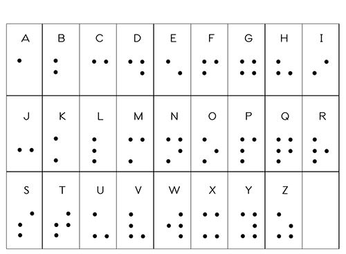 braille alphabet chart optical illusions
